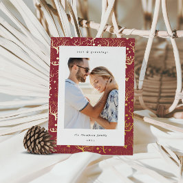 海コ縁どラル |垂直方向の写真 箔シーズンカード