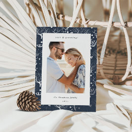 海コ縁どラル |垂直方向の写真 箔シーズンカード