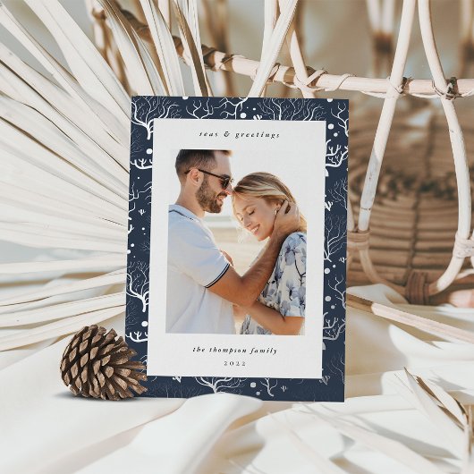 海コ縁どラル |垂直方向の写真 箔シーズンカード