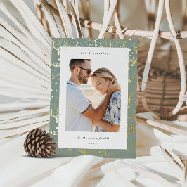 海コ縁どラル |垂直方向の写真 箔シーズンカード