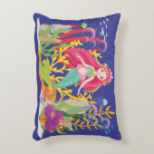 海サイレン:ロングレッドヘア アクセントクッション (正面(垂直))