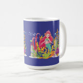 海サイレン:ロングレッドヘア コーヒーマグカップ (正面右)