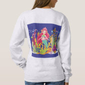 海サイレン:ロングレッドヘア スウェットシャツ (裏面)