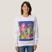 海サイレン:ロングレッドヘア スウェットシャツ (正面フル)