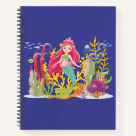 海サイレン：ロングレッドヘア ノートブック