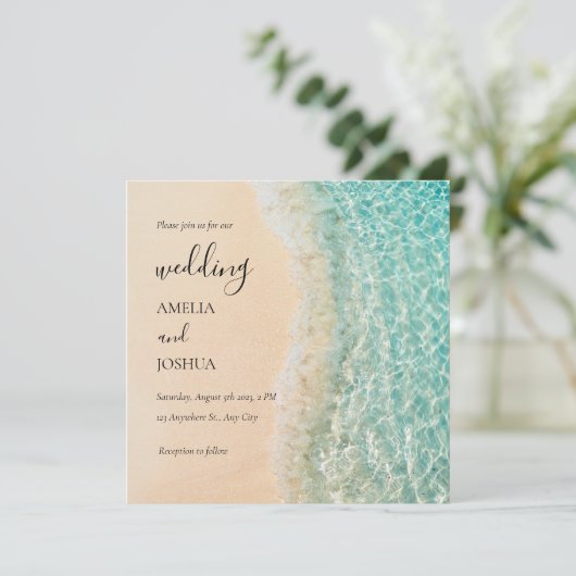 海サマーブルービーチホワイトサンドウェディングパーティー 招待状 (スタンド正面)