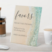 海サマーブルービーチホワイトサンド結婚式の引き出物 台座サイン (インサイチュ)