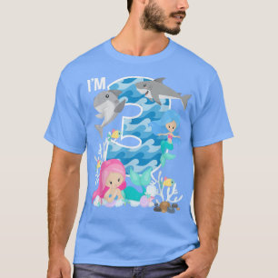 海サメと人魚3歳3歳 Tシャツ
