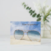 海サングラスに映るヒトデ ポストカード (スタンド正面)