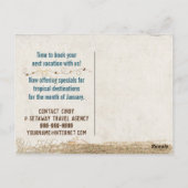 海サングラスに映るヒトデ ポストカード (裏面)