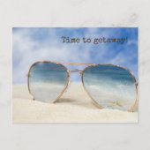 海サングラスに映るヒトデ ポストカード (正面)