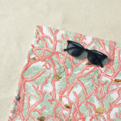 海サンゴの枝と貝 ビーチタオル (インサイチュ)