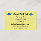 海サンゴ礁をテーマにした名刺 名刺 (裏面)