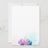 海サンゴ結婚式招待状 招待状 (裏面)