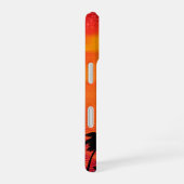 海サンセットとパームツリーパーソナライズされた iPhone 16ケース (右側面)