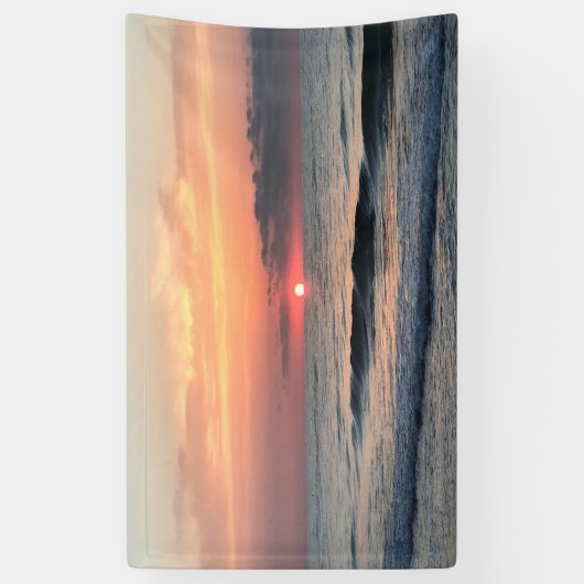 海サンセットの写真の背景または背景 横断幕 (縦)