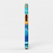 海サンセットウェーブアート Case-Mate iPhoneケース (裏面/右)