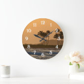 海サンセットカウアイハワイ ラージ壁時計 (ホーム)