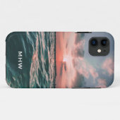海サンセットカスタムモノグラム電話ケース Case-Mate iPhoneケース (裏面(横))