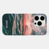 海サンセットカスタムモノグラム電話ケース Case-Mate iPhoneケース (裏面 (横))