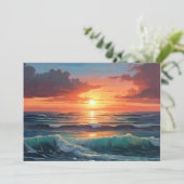 海サンセットサンライズカラフルウェーブズクラウドビーチ シーズンカード (スタンド正面)