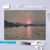 海サンセットシルボートサンセットボズブルンマルマリス 薄葉紙 (クラフト)