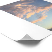 海サンセットハワイパノラマカラー写真 ポスター (角)