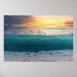 海サンセットビーチ写真193 ポスター