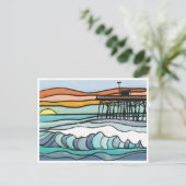 海サンセットピアプリント ポストカード (スタンド正面)