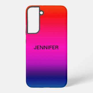 海サンセットブルーパープルレッドアートブレンド名の追加 SAMSUNG GALAXY S22+ケース