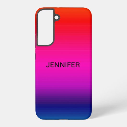 海サンセットブルーパープルレッドアートブレンド名の追加 SAMSUNG GALAXYケース (裏面)