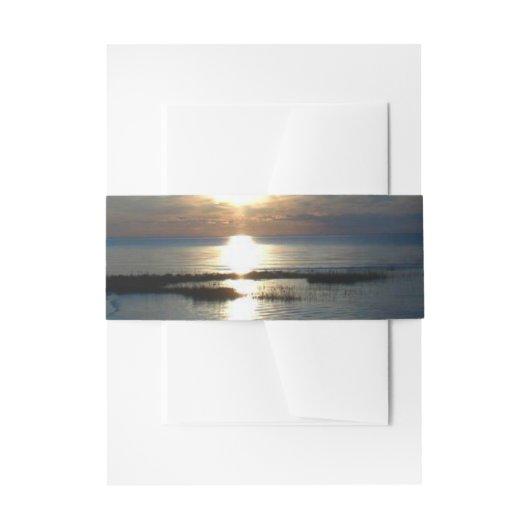 海サンセット結婚式招待状 招待状ベリーバンド (正面例)