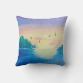 海サンセット装飾用クッション – 沿岸景観痛 クッション (裏面)
