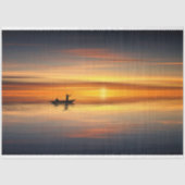 海サンセット魚釣りボートデクページティッシュペーパー 薄葉紙 (正面)