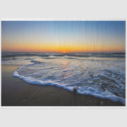 海サンセット4 20x30デコページティッシュペーパー 薄葉紙 (正面)