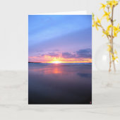 海サンセット カード (黄色い花)