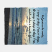 海サンライズセレニティ祈りの言葉フリースブランケット フリースブランケット (正面(横))