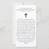 海サンライズフォト祈りの言葉メモリアルしおり (裏面)