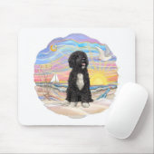 海サンライズ – ポルトガル語ウォータードッグ(bw5) マウスパッド (マウス)