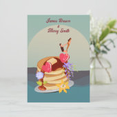 海サーフィンオンパンケーキスウィートラヴ結婚ィーズ 招待状 (スタンド正面)