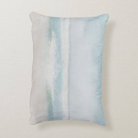 海サーフウォーターカラーと引用文 アクセントクッション (裏面(縦))