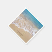 海サーフ結婚ス スタンダードカクテルナプキン (角)