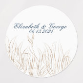 海ザシーエレガントな結婚式 ラベル (デザイン1)