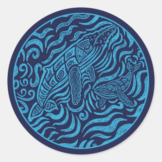 海ザトウクジラのシール ラウンドシール (正面)