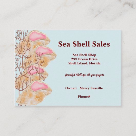 海シェルショップの名刺 名刺 (正面)