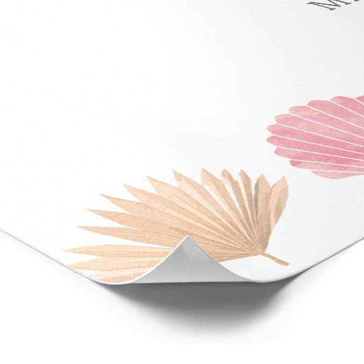 海シェルベイビーシャワー歓迎サイン ポスター (角)