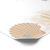 海シェルベイビーシャワー歓迎サイン ポスター (角)