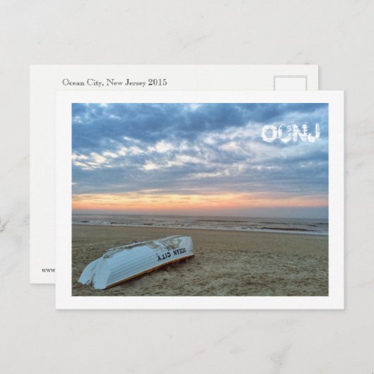 海シティニュージャージーポストカードビーチボート 案内ポストカード (正面/裏面)
