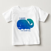 海シティメリーランドカラフルクジラ ベビーTシャツ (正面)