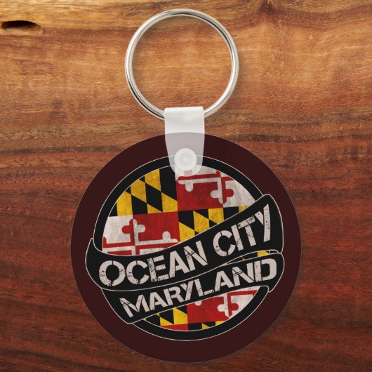 海シティメリーランド州旗キーチグランジェーン キーホルダー (正面)